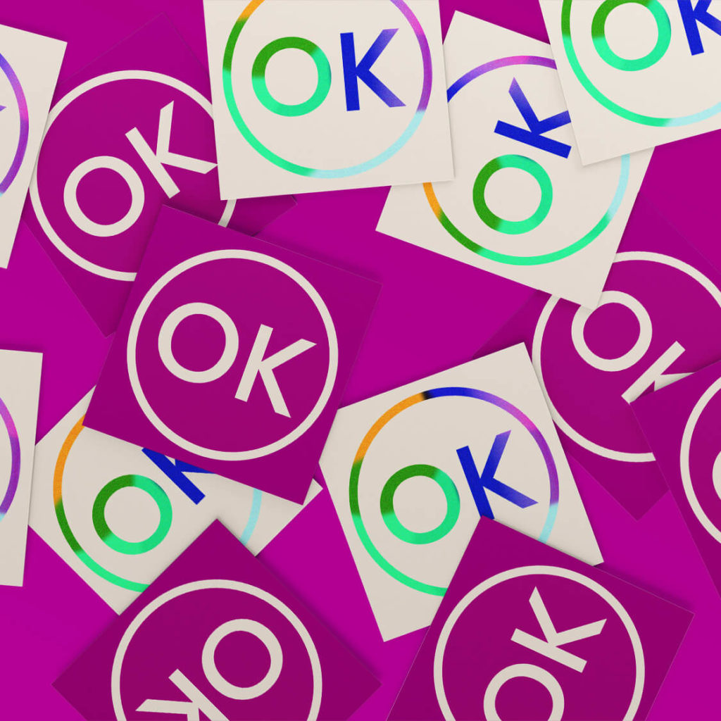 OK Stamp Logo Magenta