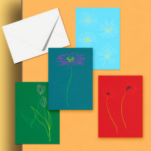 Catherine Toews Pop Floral Greeting Cards