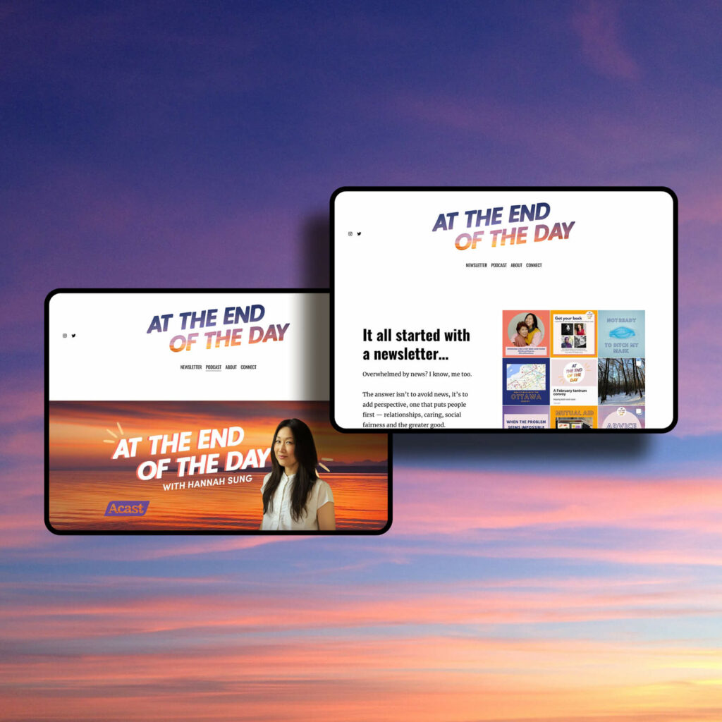 Squarespace Website Design for At The End Of The Day by Tulip Tree Creative