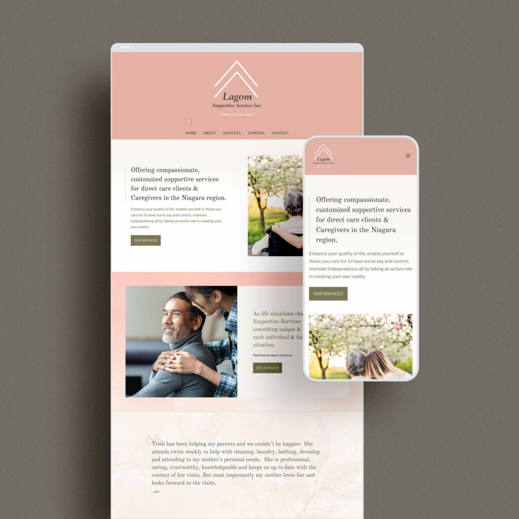WordPress Website Design for Lagom Supportive Services Inc. by Tulip Tree Creative