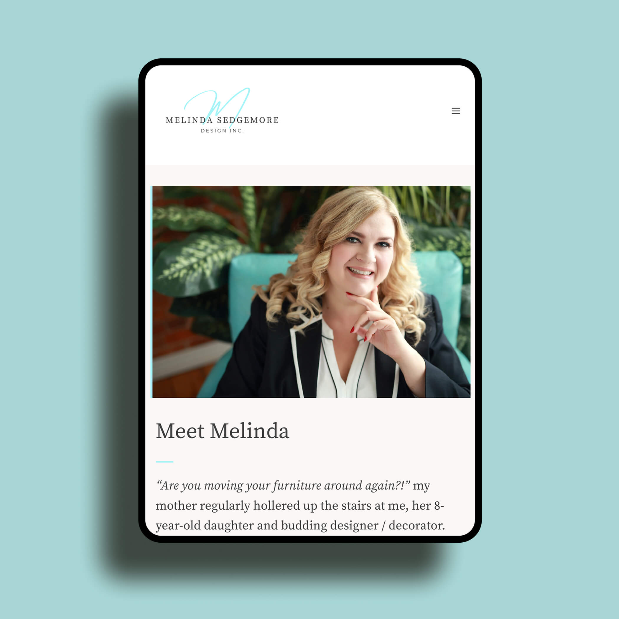 Website Design, Visual Identity and Digital Marketing for Melinda Sedgemore by Tulip Tree Creative