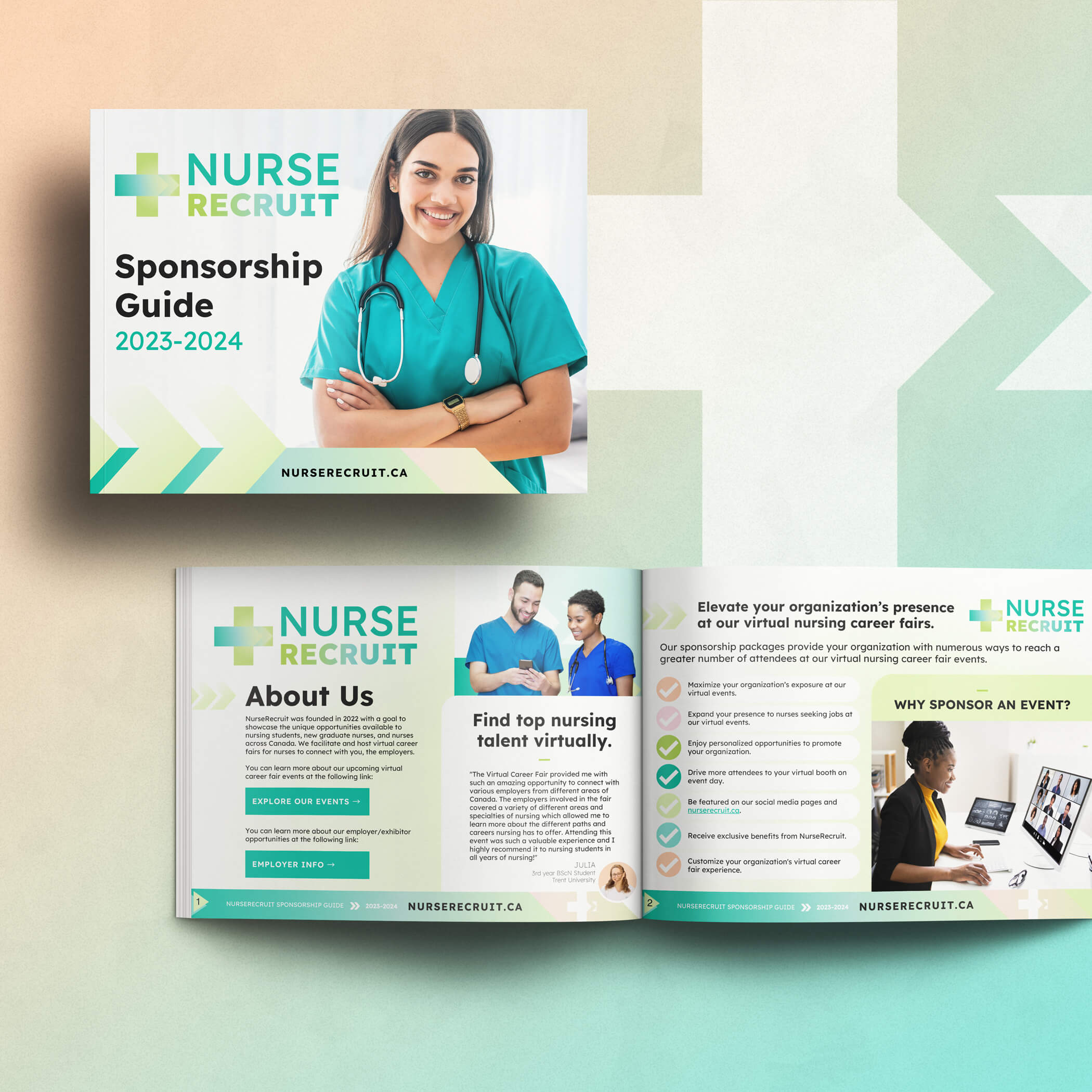 Website Design, Visual Identity and Digital Marketing for NurseRecruit by Tulip Tree Creative
